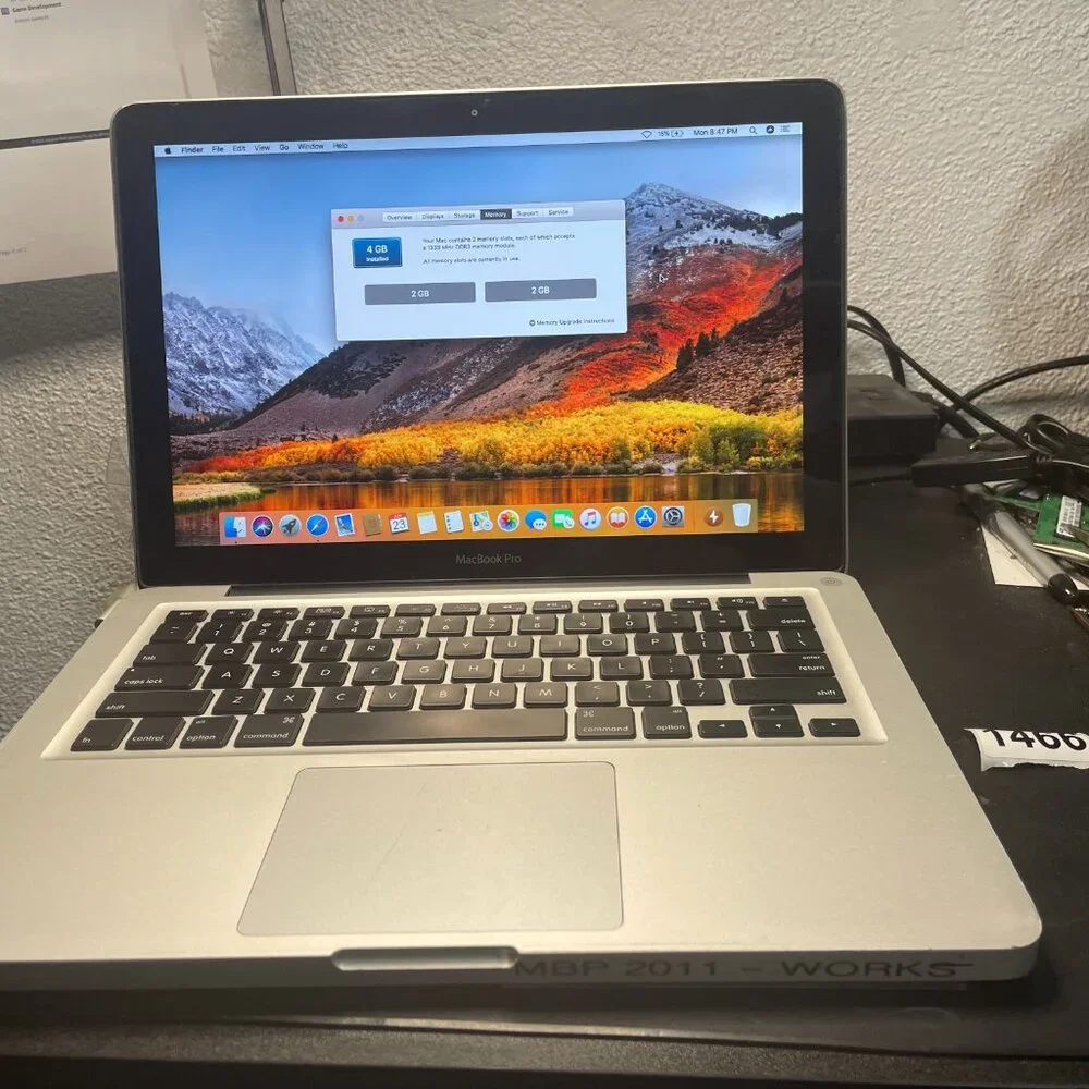 Apple Macbook PRO 2011 4GB RAM, 320GB HDDD, MacOS High Sierra - REF 1466
